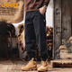 JEEP Casual Pants Men's Autumn and Winter Loose Pants Men's Workwear Straight Trendy Versatile Men's Pants Black XL