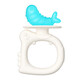 Baby teether and molar stick can be boiled and chewed to prevent eating and soothe the baby's mouth during the oral period. Hand-held baby teether, blue and orange, free and stored