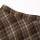 Xiangying Retro Plaid Woolen Skirt Women's 2025 Winter New Style Wool High Waist Slim Brown Medium Long Skirt Brown M 160/84A/95-110Jin Jin is equal to 0.5 kg