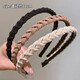 Simple hair-pressing headband for women, special hair accessories for face wash, women's high-end, non-slip, broken hair, new style hairpin headband, braids, dark brown
