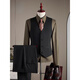 PDG Yageor 2025 Automne Suit pour hommes de marié robe de mariée Business Casual Work Travail Small One Budle - Black Suit + Vest + pantalon, obtenez 3xl 56