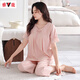 Yalu pijama nuevo para mujeres en verano con algodón de algodón de algodón de algodón de manga corta al estilo de princesa de alta gama se puede usar fuera de la ropa del hogar 695 verde XL 120-140Jin [Jin iguala 0.5 kg]