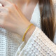 Half grain of gold crushed ice bracelet 999 solid gold fashionable imitation gold glossy Taniguchi bracelet for girlfriend crushed ice 54
