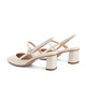 Belle pointed sandals for women's shopping malls, same genuine leather elegant and fresh bag-toe sandals BM733BH3 beige 36 (230mm)