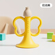 Wanlotu baby horn toy silicone chewable teether children's toy blowable and suckable baby whistle instrument yellow