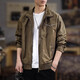JEEP SPIRIT jacket men's autumn and winter American retro pilot loose thickened handsome casual men's work jacket men's brown XL suitable weight 145-160Jin Jin equals 0.5 kg