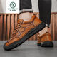 
Woodpecker high-end new style new handmade soft sole men's shoes spring casual shoes men's leather shoes flat large size loafers 9893 light brown 38