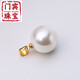 Menbian quality 18k pearl pendant necklace silver buckle plated with 18K gold single natural shell bead single bead for women white gold holder 16-16mm