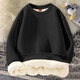 Children's clothing boys' velvet thickened one-piece velvet round neck sweatshirt autumn and winter medium and large children's fashion loose jacket top 108-blue 140