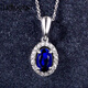 Lirokini Necklace Women's Tanzanite Pendant Diamond High-end Jewelry 520 Birthday Gift for Girlfriend and Wife 2 Carat Tanzanite Necklace Customized