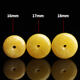 Yanyun jewelry natural beeswax safe buckle loose beads Buddha head Russian amber white flower back cloud bracelet diy accessories diameter 17mm