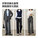 Yiyang Suit прямые брюки для женщин узкие версии высокая талия тонкая и универсальная поездка на рабочем месте. Случайный микроаллеры черные брюки черные 29