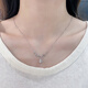Beijing Gold Trading Center Co., Ltd. Platinum Necklace PT950 Gourd Coiled Platinum Pendant Clavicle Chain Birthday and Valentine's Day Gift for Girlfriend and Wife Fulu Lian Gourd Coiled Approximately 5.81g