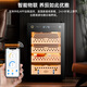 Shantou Lincun Qielong fingerprint lock cigar cabinet constant temperature and humidity cedar wood shelf water ion removal of ammonia alcohol WIFI cigar cabinet 95C cigar basket model ammonia purification + WiFi + fingerprint lock + cedar wood shelf