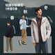 Banana lower lapel air fleece jacket for men, warm, windproof and wear-resistant, autumn and winter cotton jacket, machine washable jacket liner, thin gray blue M