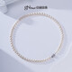 Jingrun Pearl Necklace S925 Silver Shaohua Selected Near Round Highlight Freshwater Pearl Necklace for Mother’s Birthday Gift for Women