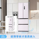 Midea produces 60cm ultra-thin embedded 419 French style multi-door first-class energy-efficiency dual-frequency air-cooled frost-free household energy-saving, noise-reducing and fresh-tasting refrigerator with bottom cooling 419 French style multi-door