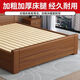Jingxi solid wood bed 1.5m 1.8m new Chinese double bed walnut color wooden bed master bedroom home modern simple single person including installation walnut color bed + 5cm mattress 1.8m * 2m frame structure