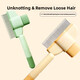 DEATKN German cat and dog comb for knotting and removing floating hair, pet self-cleaning comb, long hair massage, knotting and hair removal, mint green 1 piece