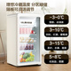 Xianke retro ice bar small white household refrigerated refrigerator fresh cabinet transparent mini red wine cabinet beverage cabinet tea hotel office display cabinet high-looking constant temperature pier bar 150 liters first-class energy efficiency + refrigeration + micro-freezing + light retro white