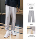 Men's sports trousers, autumn and winter American basketball casual leggings trousers, loose straight gray knitted sweatpants