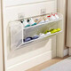 Lin's Boy Shoe Rack Storage Rack Household Door Behind Wall-mounted Storage Artifact Wall Multi-layer Small Shoe Rack Shoe Cabinet No Punching Elegant White_Large Three Layers No Specifications