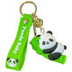 Cartoon Panda Keychain Student Class Gift Cute National Treasure School Bag Pendant Chengdu Panda Cultural and Creative Small Gift Holding Pillar + Eating Bamboo Shoots