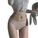 Honey Trap Lace Panties Feminine Hot Thong Women's Pure Desire Open Crotch Easy to Insert Hollow White Open Crotch One Size