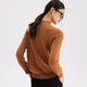 PALUOPO casual and versatile 100% cashmere sweater for women autumn and winter basic multi-color half turtleneck knitted warm sweater New Caramel half turtleneck L 165/105
