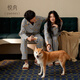 Yuenei couple pajamas for women spring and autumn pure cotton long-sleeved trousers home clothes men's casual dachshund fashion suit 22621 starry sky gray-women's M (Male 90-110 Jin Jin equals 0.5 kg / Female 90-110 Jin Jin equals 0.5 kg)