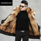 Hua Xin dog fur cotton-padded jacket parka men's detachable winter coat jacket imitation fox fur lining imitation fur mid-length black shell coffee lining (medium length) fur 2XL /180 recommended 135-150Jin Jin equals 0.5 kg one size
