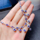 Fuwu Natural Tanzanite Clavicle Necklace for Women with Clean Body, Good Color, 925 Silver Seiko Inlay, Supports Testing, Natural
