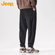 JEEP casual pants men's spring and autumn sweatpants loose leggings harem trousers American sweatpants black XL