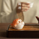 Taoyu color-changing bubble fish tea pet ornaments puffer fish string incense insert household tea table decorations creative tea play indoor aromatherapy stove bubble puffer fish color-changing tea pet - orange