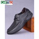 
CARTELO genuine leather men's shoes for spring and autumn, cowhide round toe lace-up genuine leather shoes for men's soft-faced and soft-soled casual shoes for black 9912 37