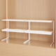 Don't waste time wardrobe layered partition cabinet built-in layered partition shelf multi-layer kitchen desktop storage rack layered artifact single layer white 28*22.5*10cm