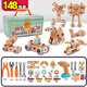 Holy Stone Toy Boy 3-6 улучшает фокусировку детских образовательных игрушек винтовые игрушки с сборкой набор инструментов Подарок на день рождения [148 шт.