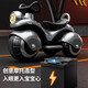 Children's electric motorcycle for boys and girls, tricycle, baby toy car, baby can sit on it, children's remote control charging stroller, painted silver dual drive + remote control + music + Bluetooth