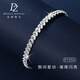 Duozun pt950 genuine platinum bracelet for women, sparkling wheat platinum bracelet, new Chinese Valentine's Day gift for girlfriend, 7.15g/length 16.5-19.5cm adjustable
