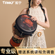 Tuoning standard 12-inch African drum adult professional performance beginner lightweight Yunnan Lijiang tambourine percussion instrument 12-inch black peony + thickened drum bag
