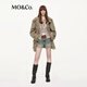 
MO/Co. Jacket 2025 Autumn New Product OVERSIZE Working Pocket Drawstring Waist Hunting Jacket MBE3COT011 Toffee Color M /165