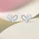 Saturday Fu PT950 platinum earrings for women platinum love earrings birthday gift B0920926 about 1.48g one pair