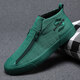 Pei Ke 2025 Winter-Herrenschuhe Leinwandschuhe für Männer vielseitiger High-Top-Schuhe modische Reißverschluss-Trendschuhe plus samt warme Baumwollschuhe 9892 Kurkuma [Leder-Einzelschuhe] 38 _ [Lederschuhe Größe]