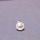 Drops of water form pearls Nanzhu Family freshwater pearl pendant without chain 925 silver single pendant gift for mother, wife, girlfriend 7.0-8.0mm white pearl + white holder