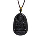 Natural Obsidian Native Buddha Pendant Twelve Zodiac Eight Guardian Saints Men and Women Necklace Pendant Tanabata Gift Natural Obsidian Zodiac Rooster Fudo Bodhisattva