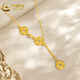 CHINA GOLD gold necklace 18K gold AU750 crushed ice ice coin birthday gift