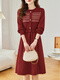 TJQ ​​Luxury High-End Brand Dress for Women 2025 Autumn New Temperament Pequeña falda interior de manga larga de manga larga M 90-105Jin [Jin iguala 0.5 kg]