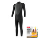 Big ball and small circle. 5mm long-sleeved warm wetsuit for men. One-piece sun protection and waterproof female snorkeling suit for surfing and cold-proof swimming. Upgraded model. Classic one-piece black S size 80-95Jin Jin is equal to 0.5 kg