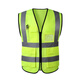 Reflective vest safety construction fluorescent yellow vest sanitation work clothes transportation Meituan mesh cycling jacket printing mesh fluorescent yellow (10 pieces)