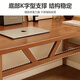 Zhuobo computer table desktop desk study table home dining table simple fast food table BZ21 walnut color 120*60cm